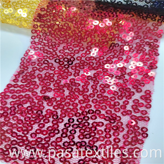 2023 New Fashion Sequin Poly Tulle Mesh Fabric African Sequins Lace Fabrics Purple Sequin Fabric For Girl Dress2